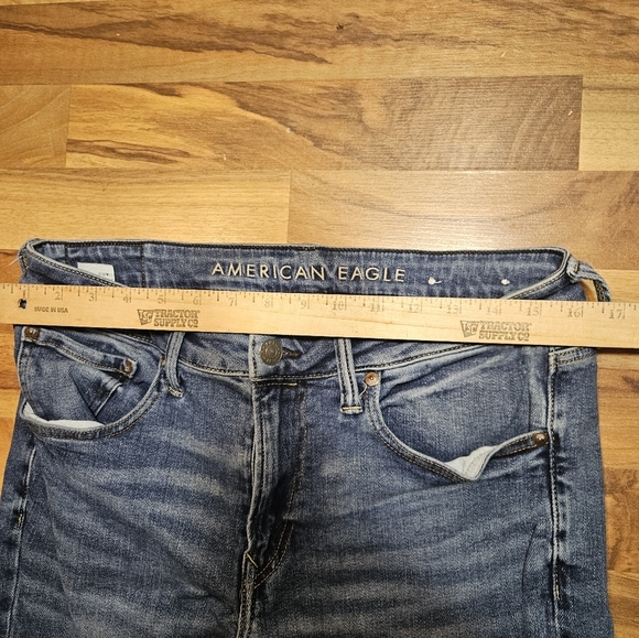American Eagle Jeans Mens 34x34 Blue Denim Athletic Next Level Airflex - Picture 10 of 13